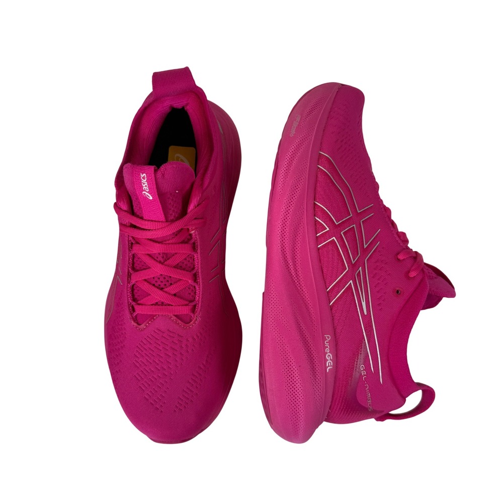 Asics Gel Nimbus 25 Running Shoes Womens 9 Pink Rave Silver 1012B356 701 - Picture 13 of 14
